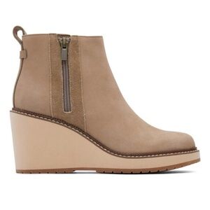 Toms Beige/Taupe Wedge Ankle Boot